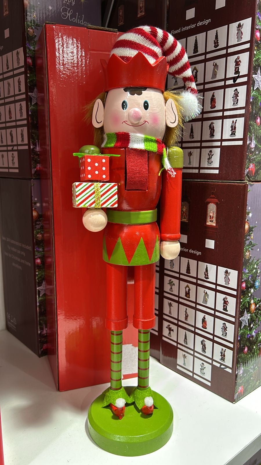CASCANUECES ELFO NAVIDEÑOS DE 40 CM DE ALTO EN 4 HERMOSOS MODELOS