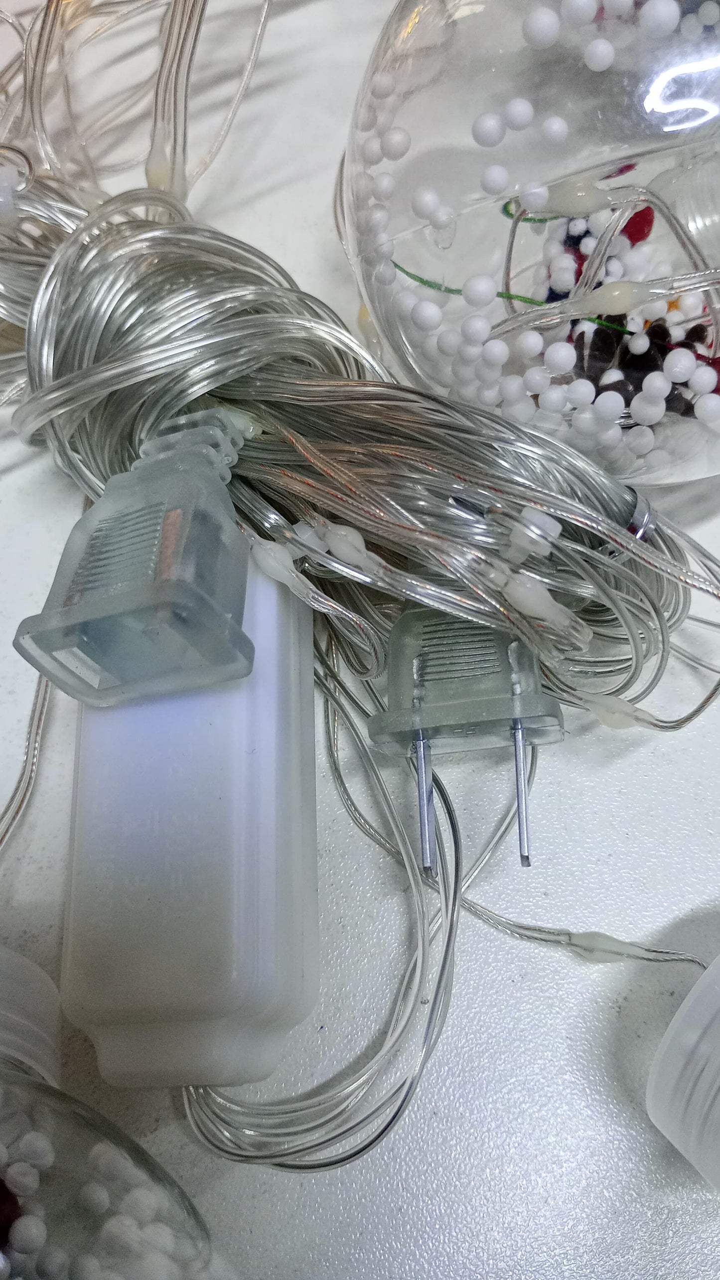 LUCES ESFERAS TRANSPARENTES DE 3METROS EN AMBAR ⭐️