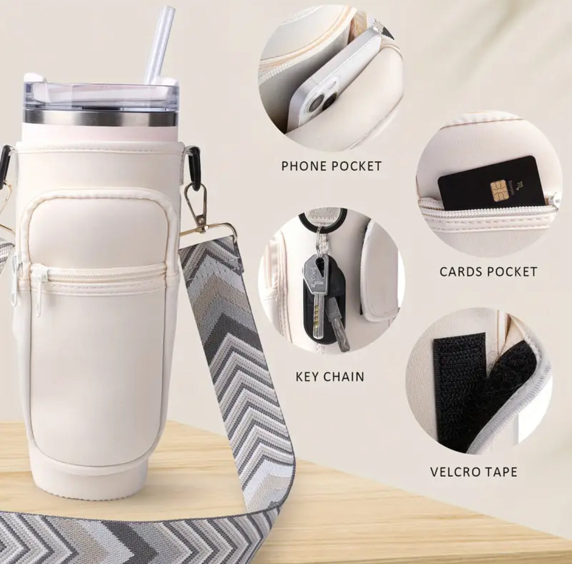 Funda o Protector de botella - Beige