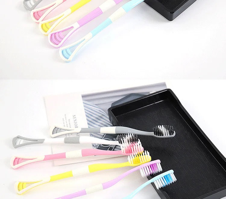 Cepillo de diente 2 en 1 ( set de 4 pc )
