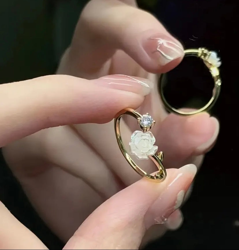 Anillo de aleación con flores i