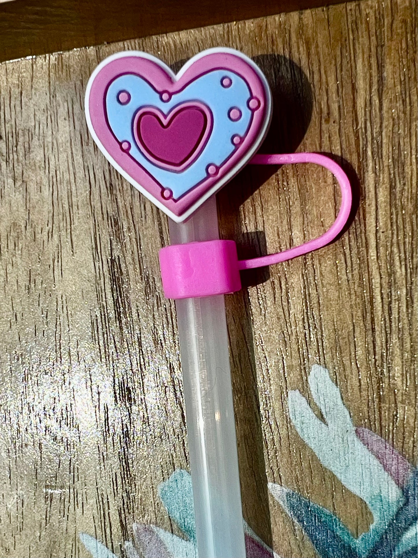 Protector de cañita doble corazón