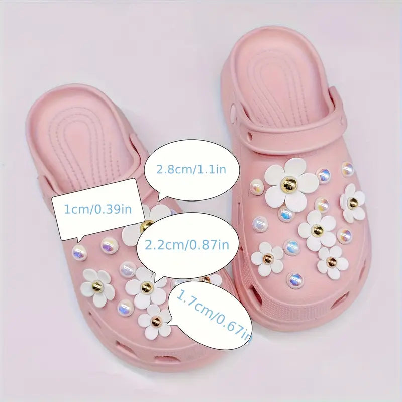 set 12 pc flores blancas