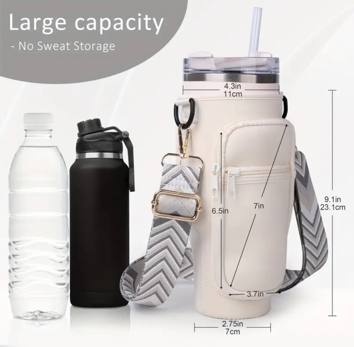 Funda o Protector de botella - Beige