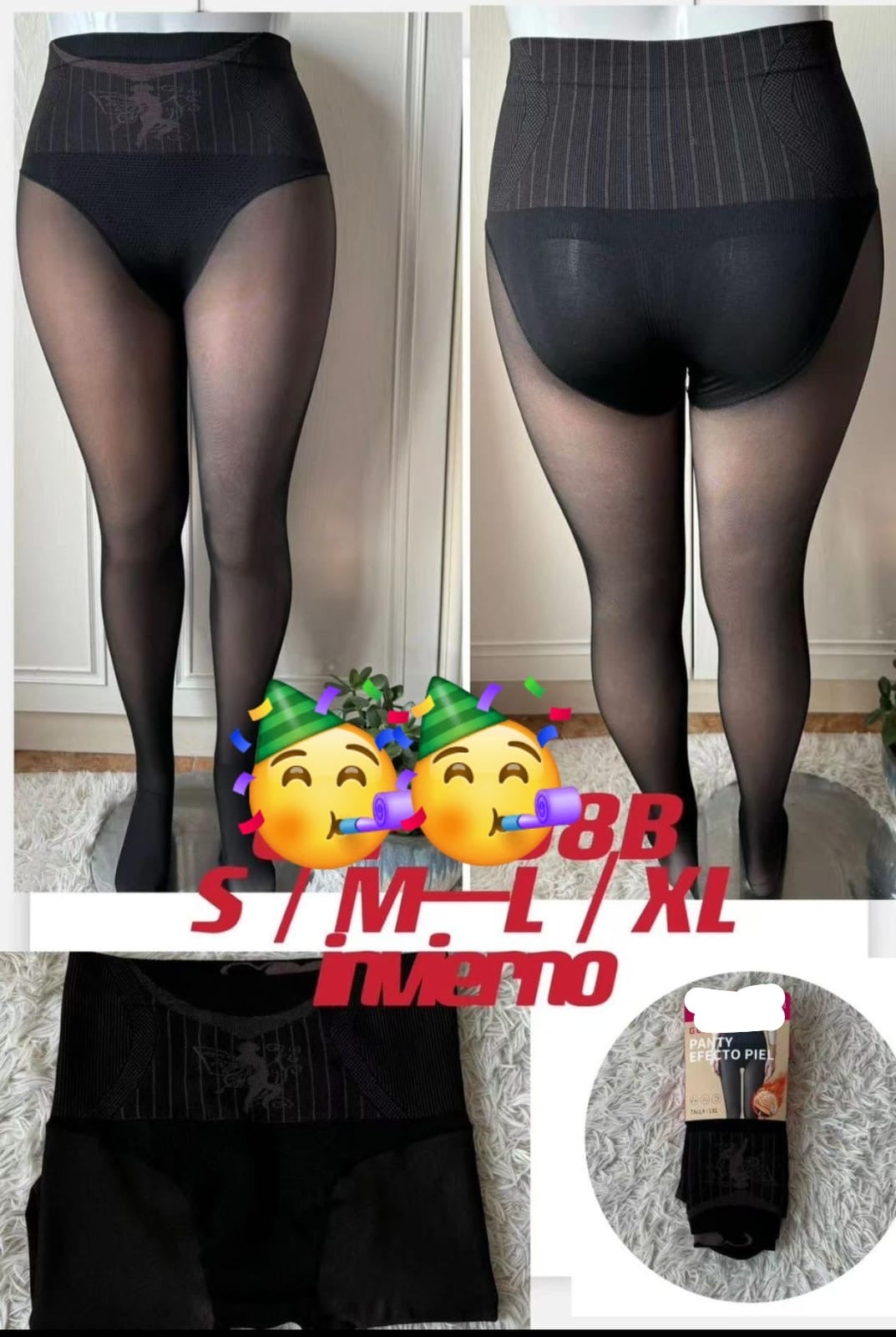 PANTY EFECTO PIEL CON FAJA Y LEVANTA DERRIER