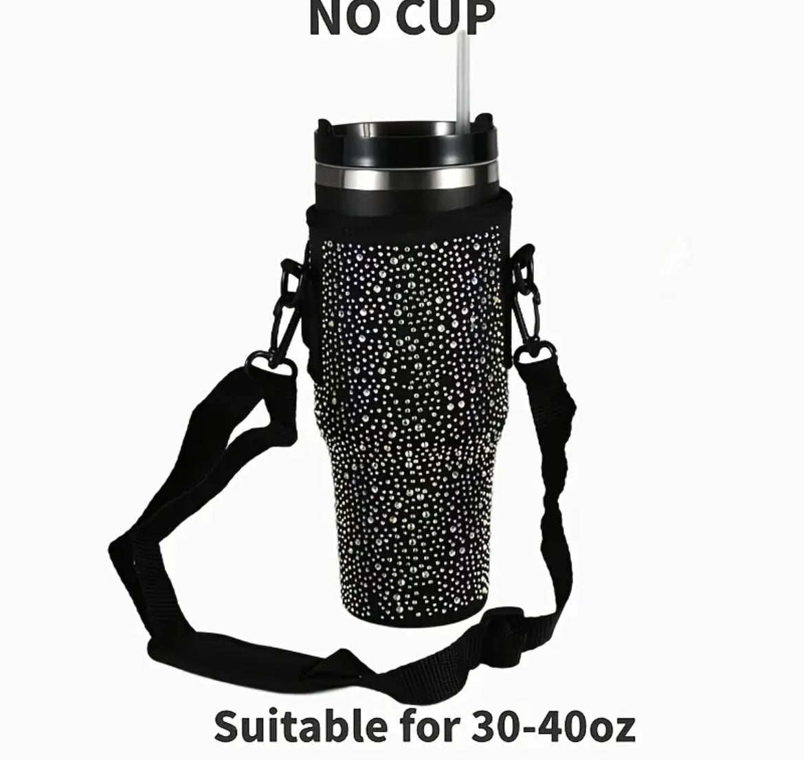 Funda - Protector / Negro con brillos // 30 - 40 Onz