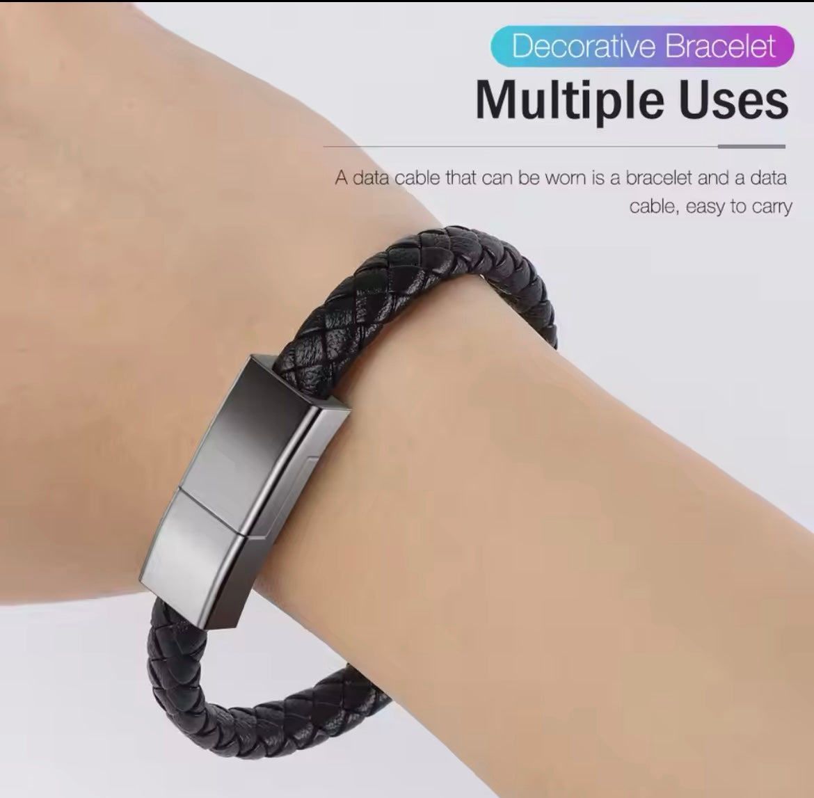 Pulsera de cuerina carga rápida TIPO C