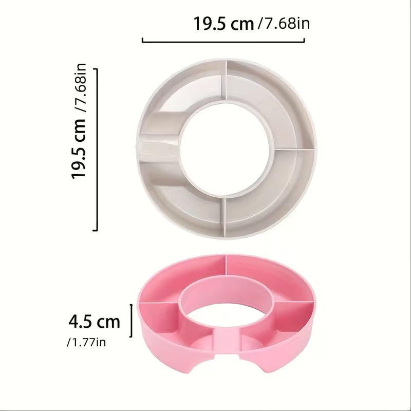 Porta snack PVC // 4 compartimientos // PÚRPURA // 40 Onz