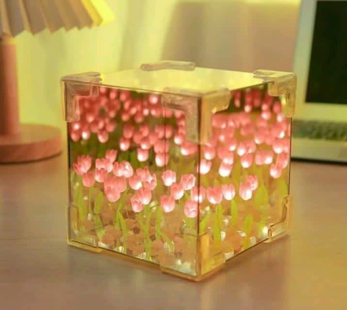 Lámpara tulipanes infinito