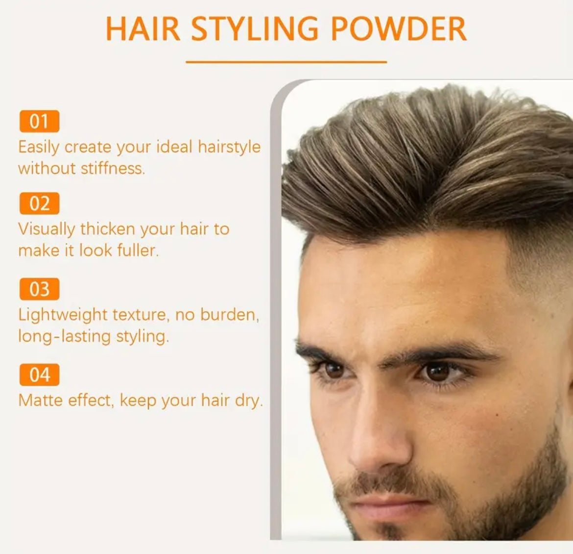 Polvo texturizador para hombres