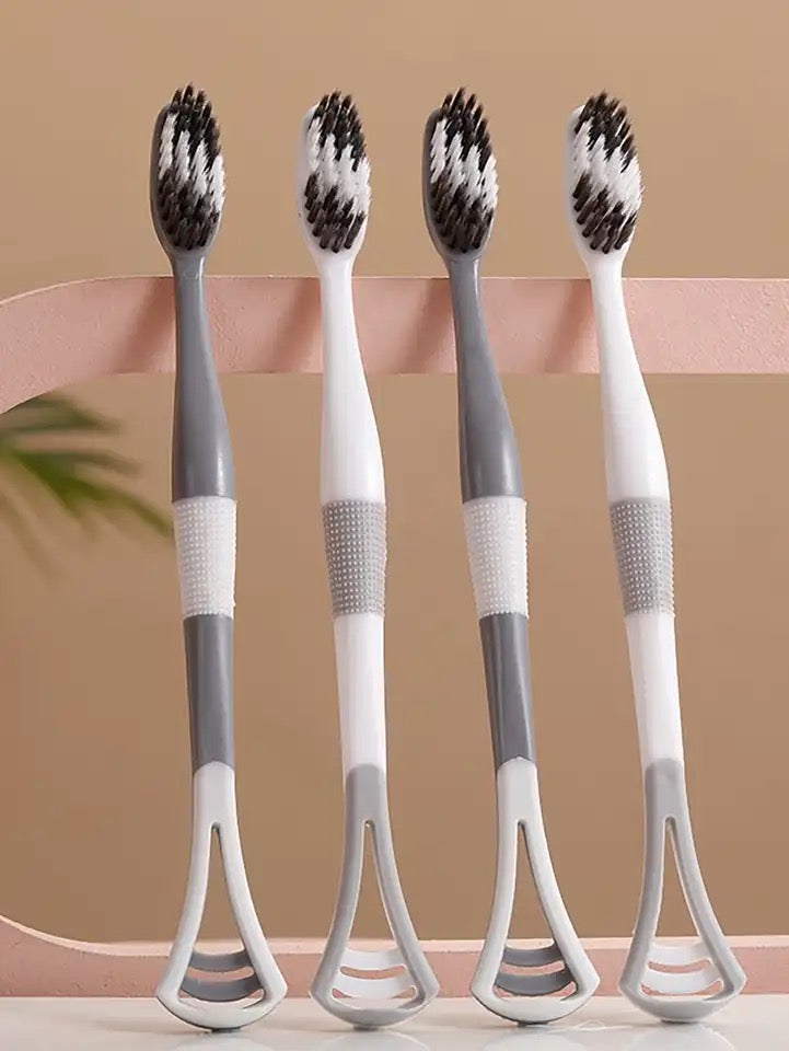 Cepillo de diente 2 en 1 ( set de 4 pc )