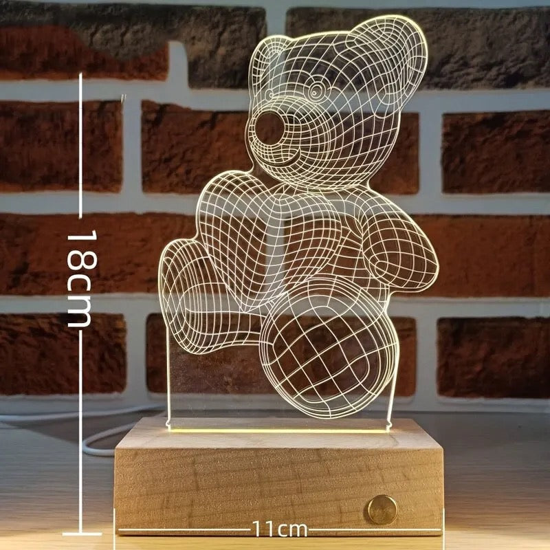 Lámpara 3D osito