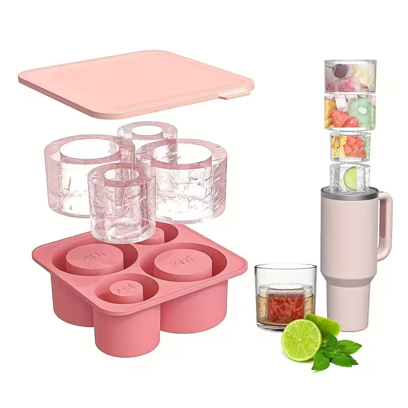 molde de hielo 4 pc // Rosa
