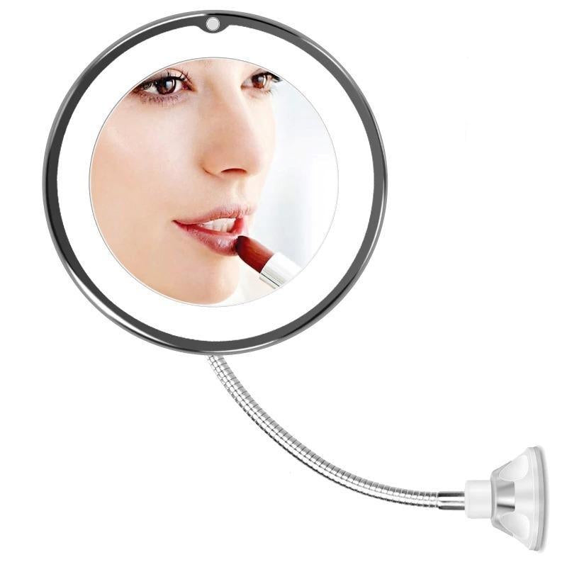 ESPEJO DE MAQUILLAJE CON AUMENTO ZOOM X5 CON LUZ LED