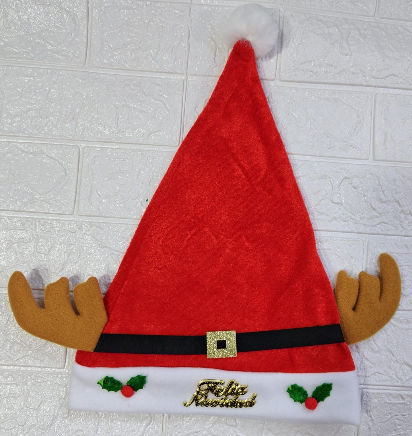 GORRO DE NAVIDAD CON LUCES #005* 🎅🏻🦌 ( 12 pc )