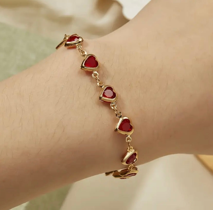 Pulsera Corazón rojo