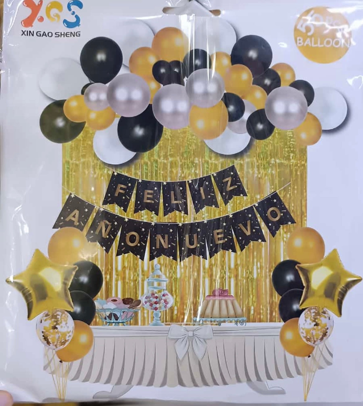 Kit de Globo feliz Año Nuevo