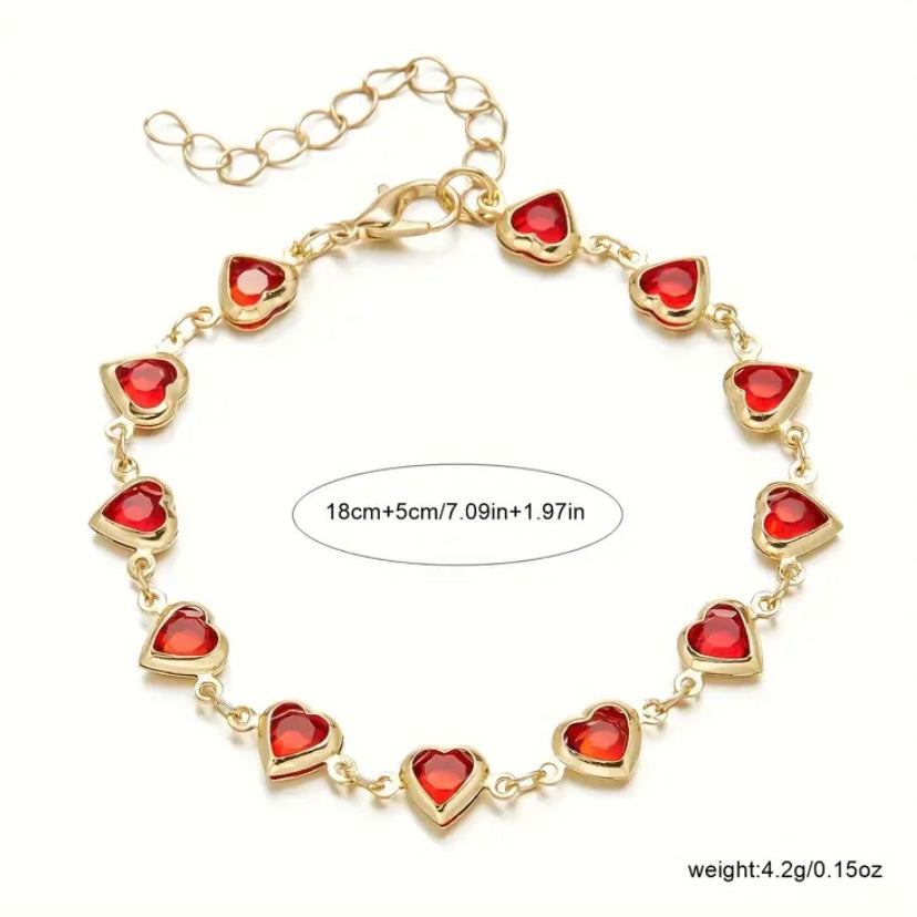 Pulsera Corazón rojo