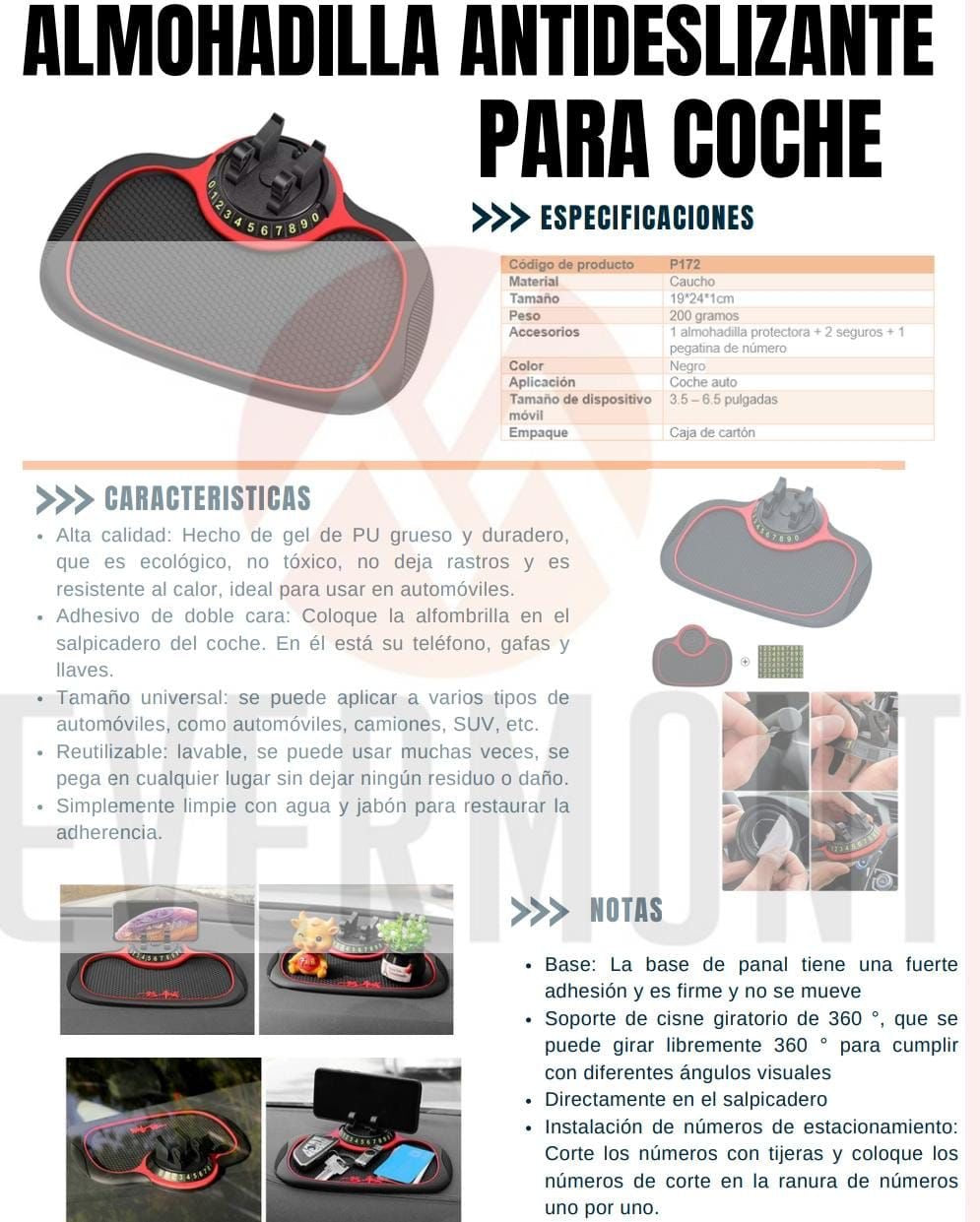 ALMOHADILLA ANTIDESLIZANTE PARA COCHE