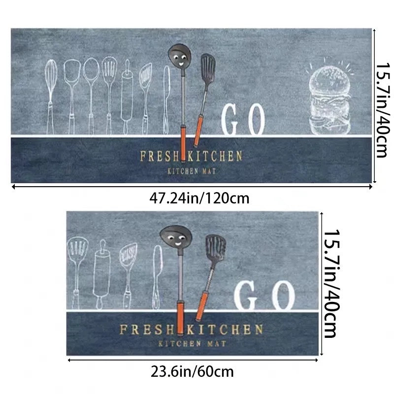 ALFOMBRA ANTIDESLIZANTE PARA COSINA SET DE 2 PIEZAS