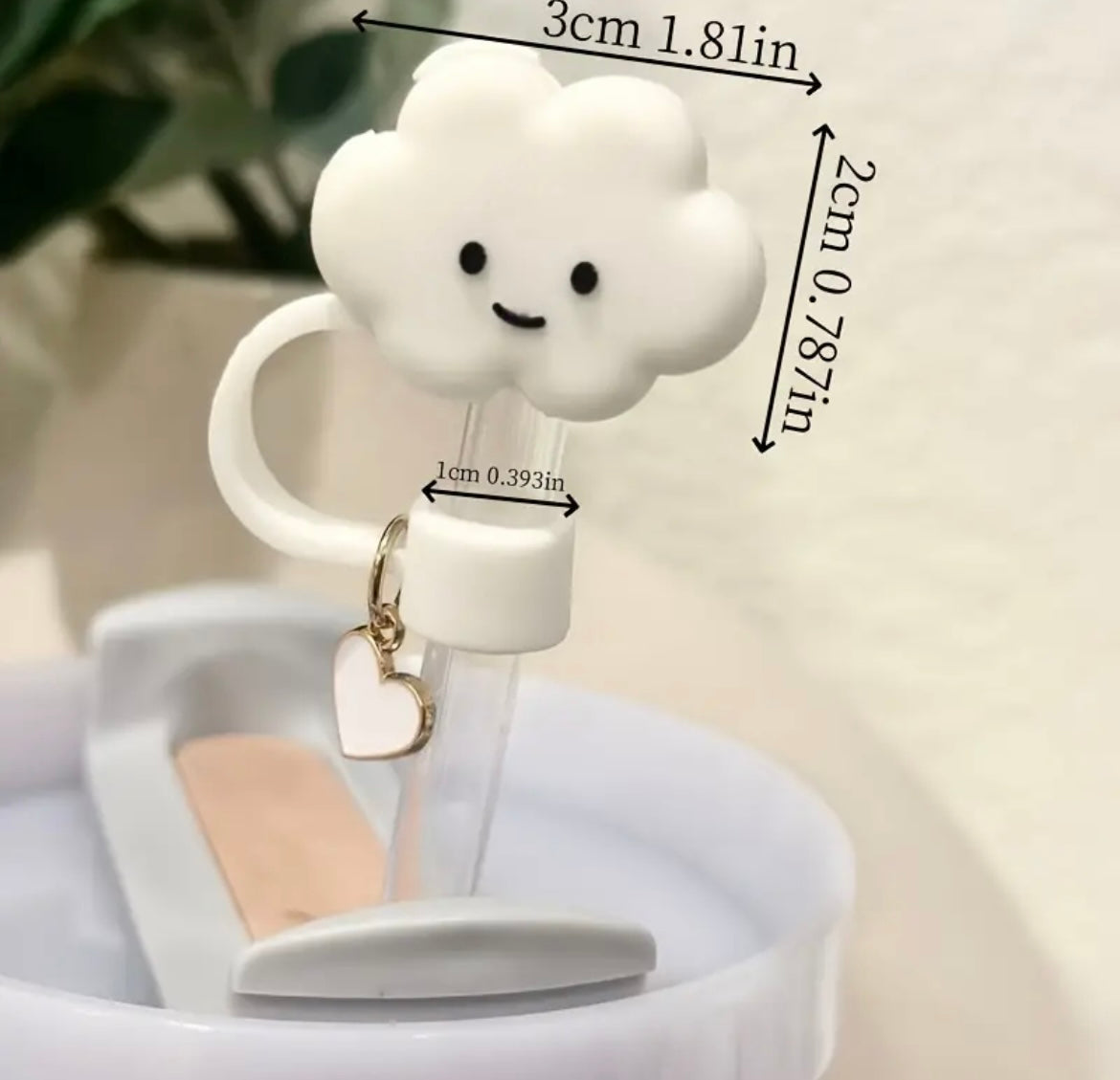 Protector de cañita Nube con dije