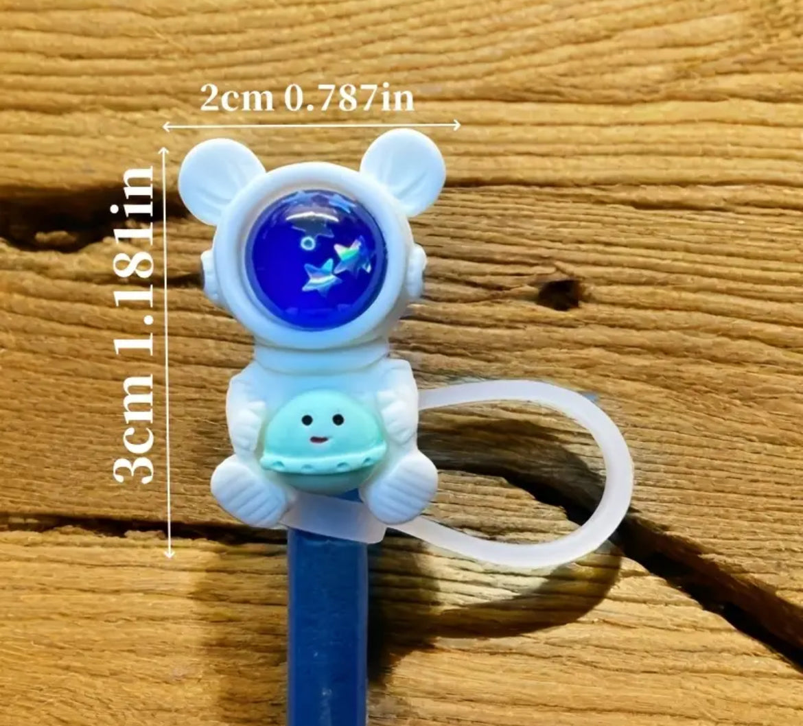 Protector de cañita astronauta y luna