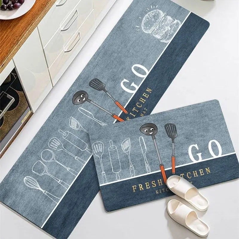 ALFOMBRA ANTIDESLIZANTE PARA COSINA SET DE 2 PIEZAS