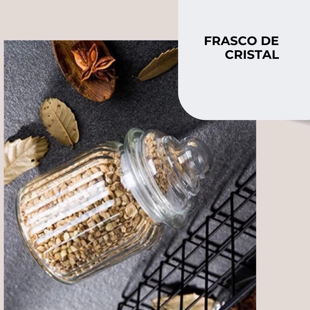 Frasco de cristal de 250ml (3pc)
