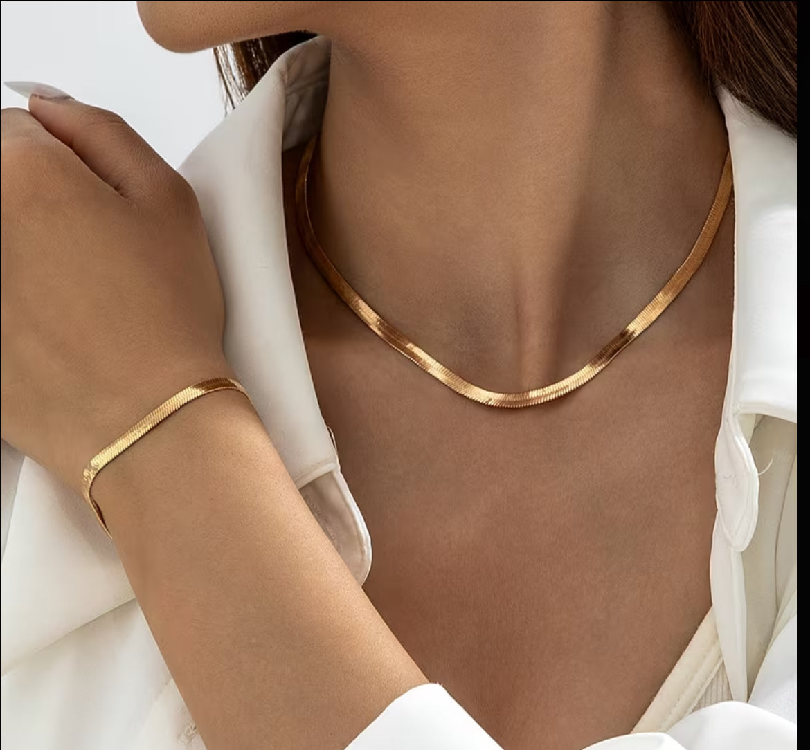 Collar + pulsera // acero