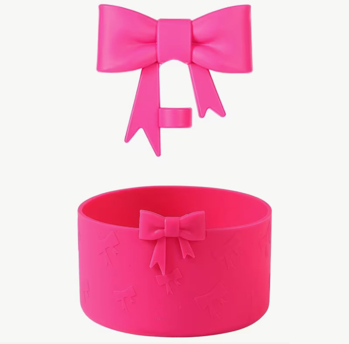 Set de 2 pc Protector de cañita + Base / Rosa Roja