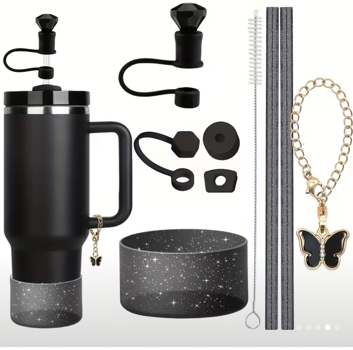 Set 9 accesorios // negro // Diamante