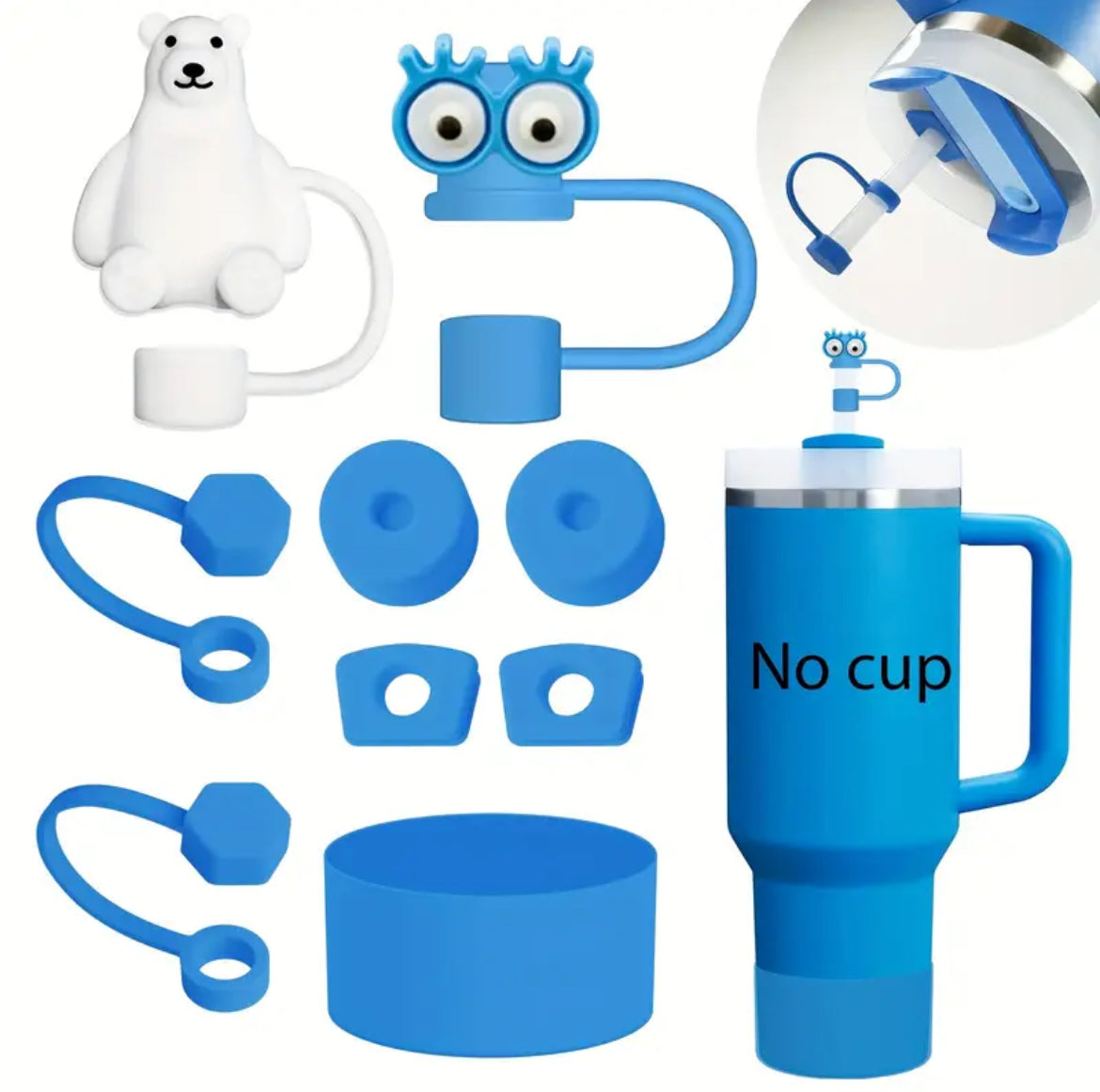 Juego o set de protectores antiderrame // Azul //9 pc