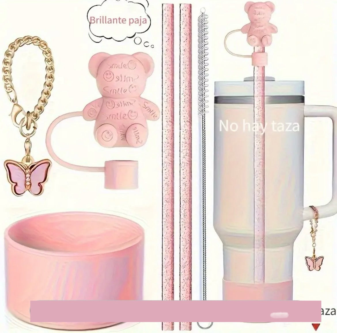 Set de protectores 6 pc / oso / Rosa (Copia)