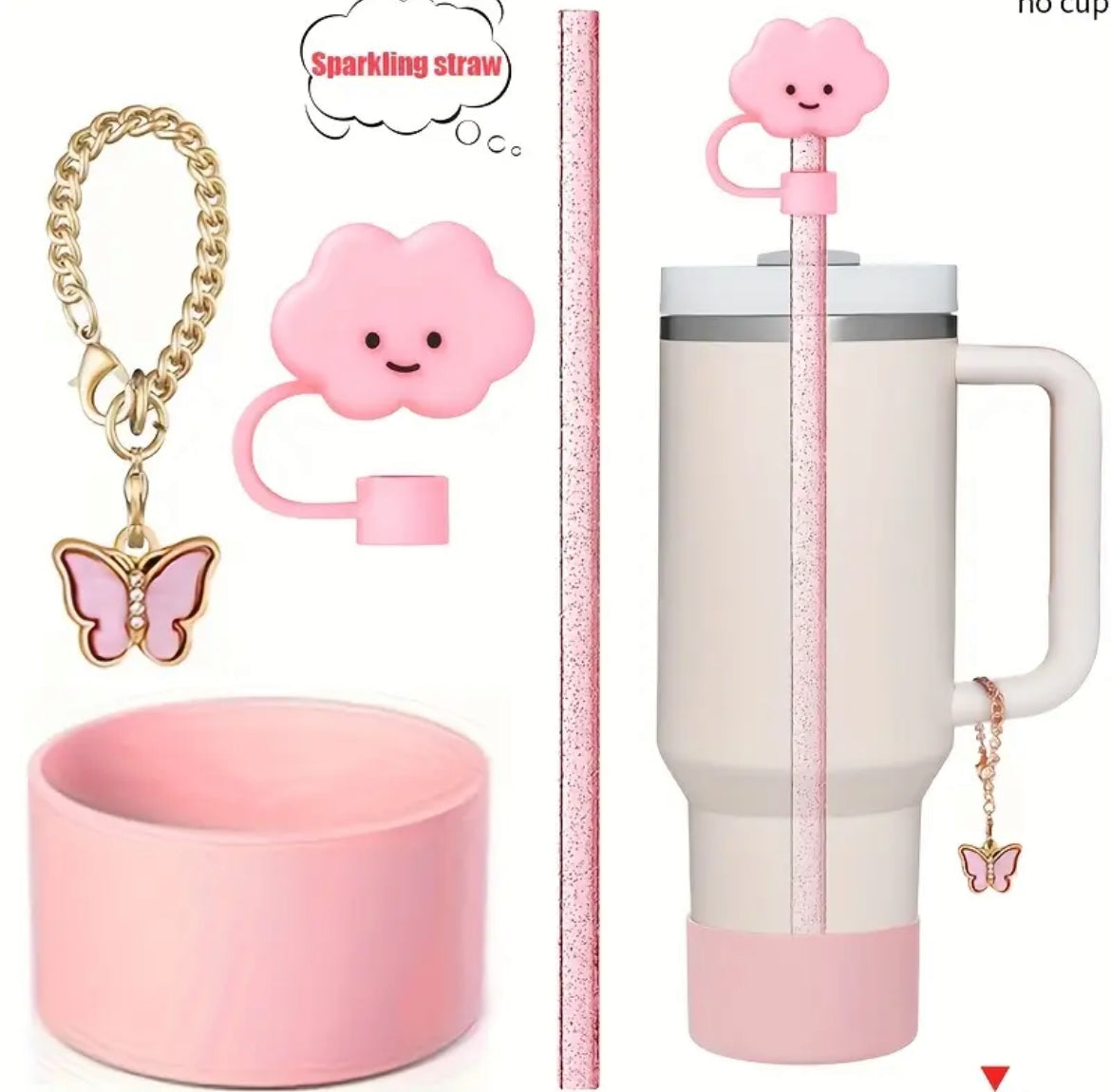 Set de 4 protectores // Base - protector de cañita nube - cañita -Dije de asa