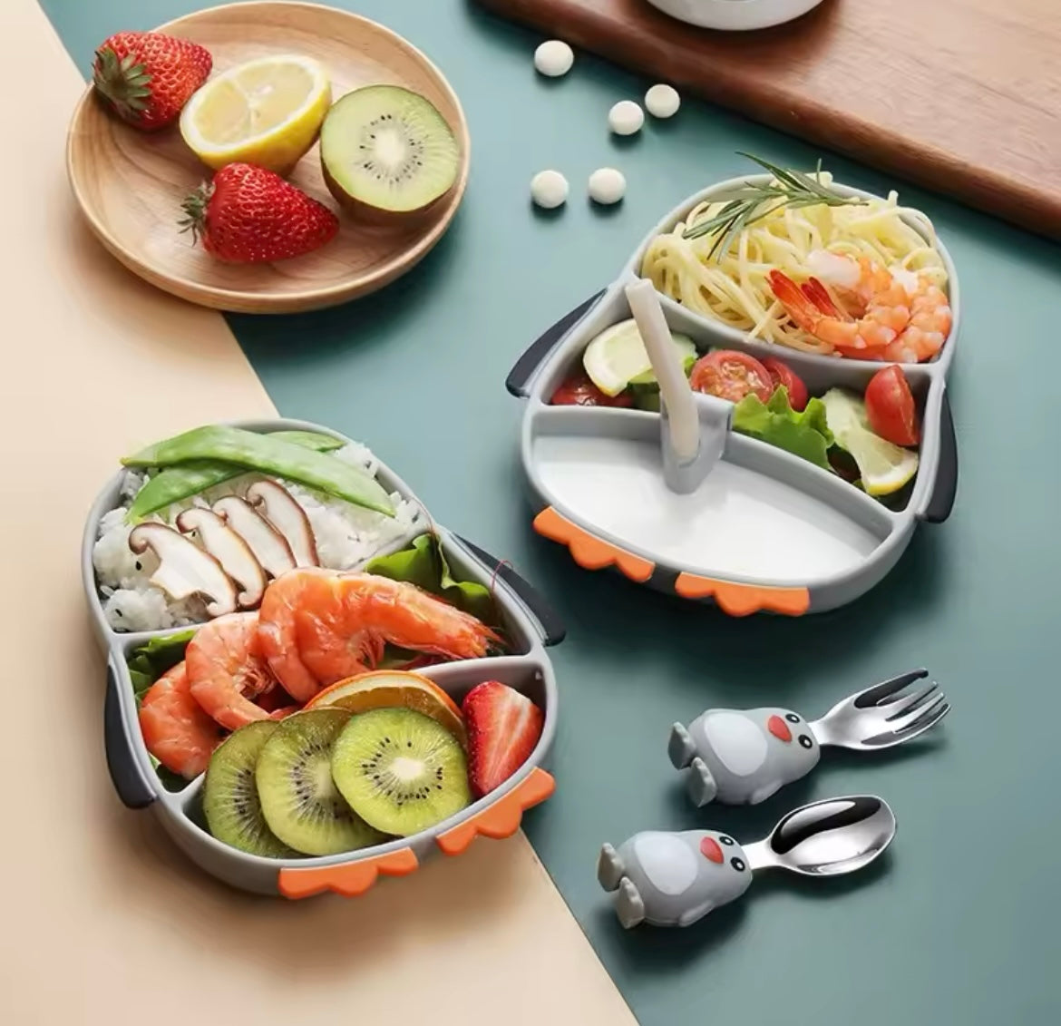 Kit de plato pingüino de silicona