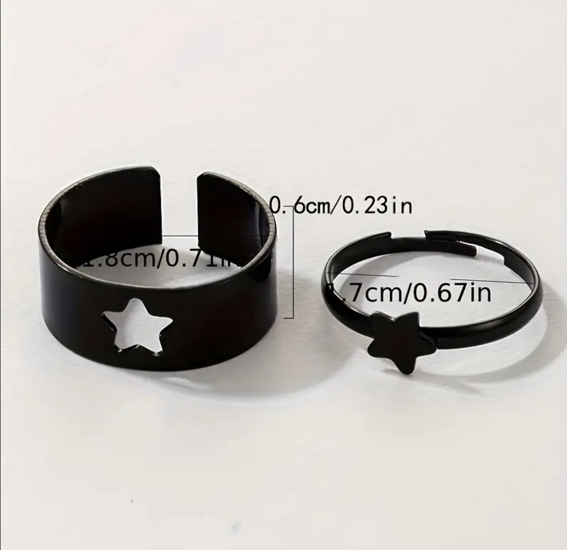 Anillo de negro estrella