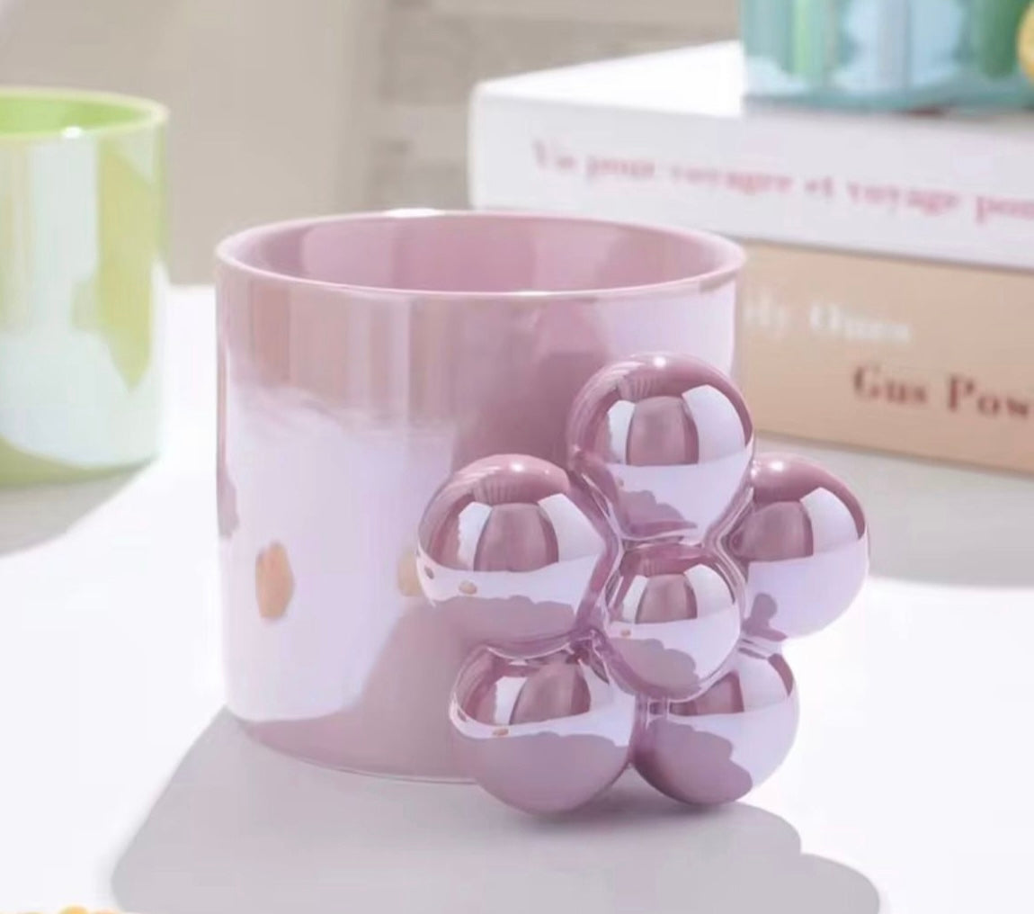 Taza flor perlado