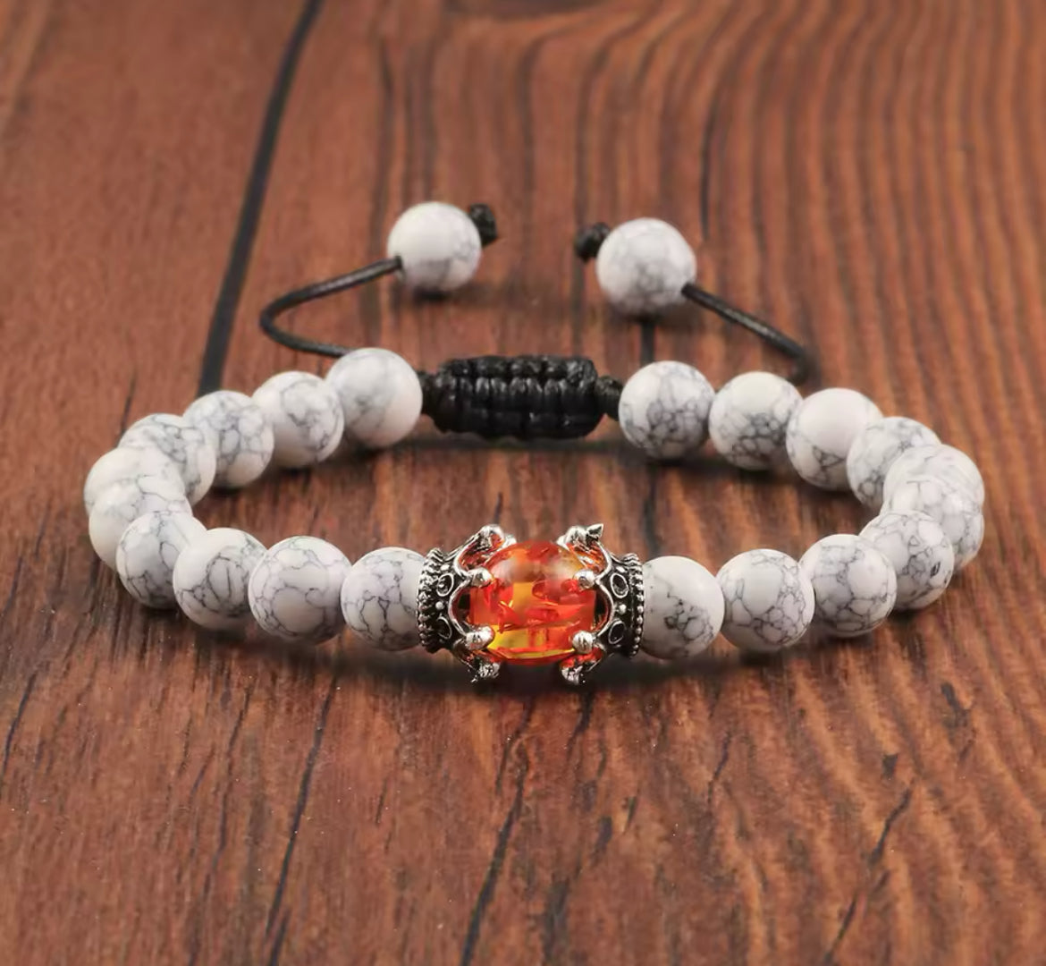 Pulsera de corona volcánica Blanco