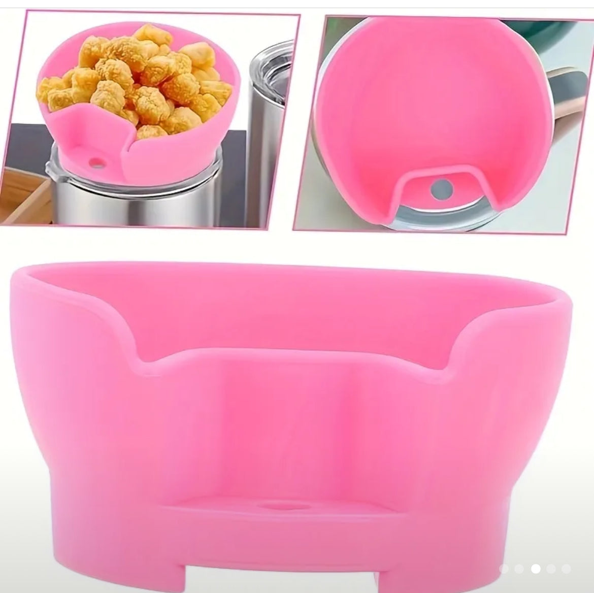 Bandeja de comida silicona // Rosa //