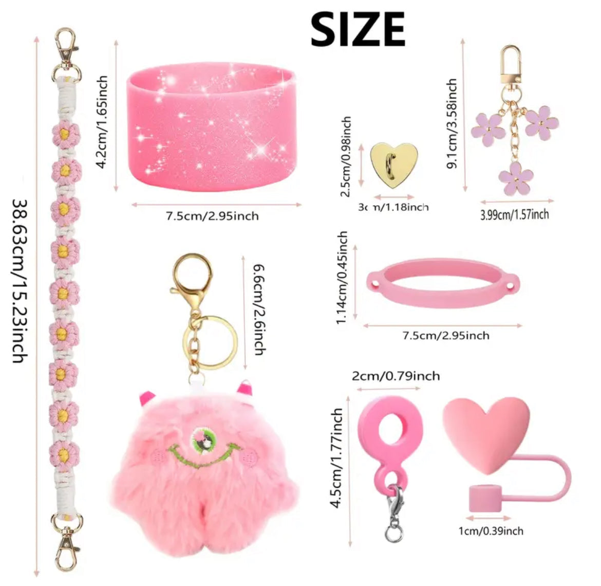 Set de protectores Stanley 8 pc // Rosa / Pon - Pom Mostrito