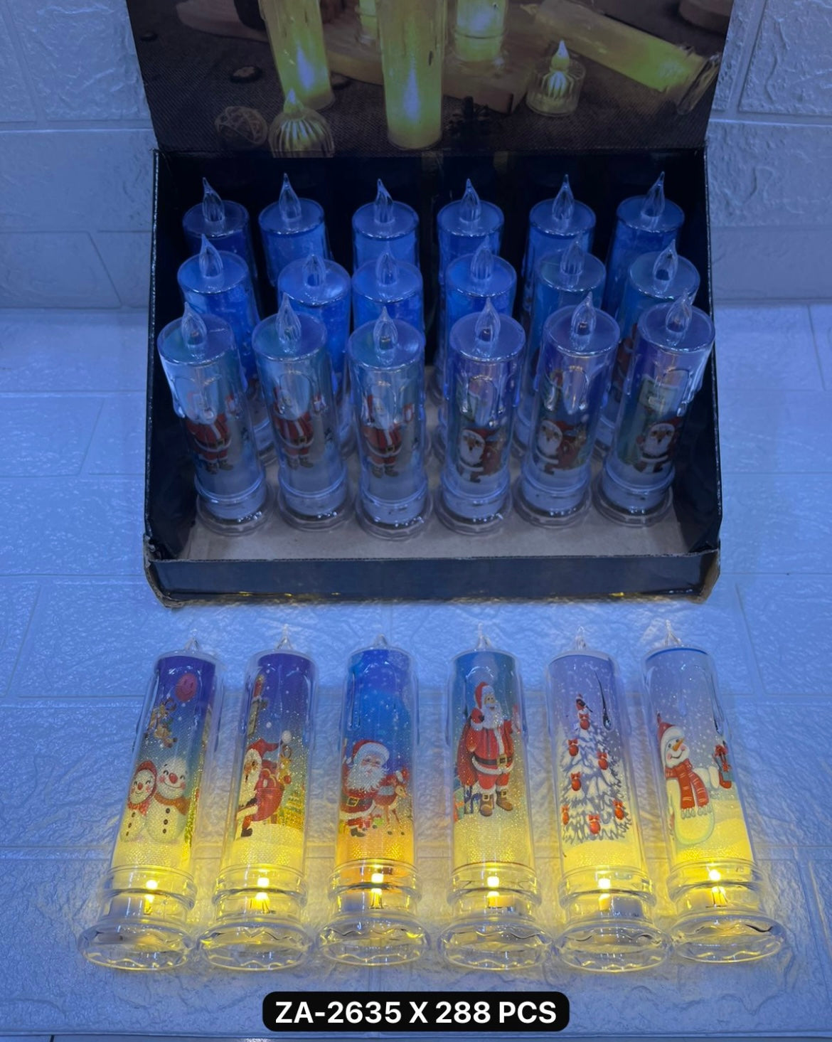 Vela acrílica navideña