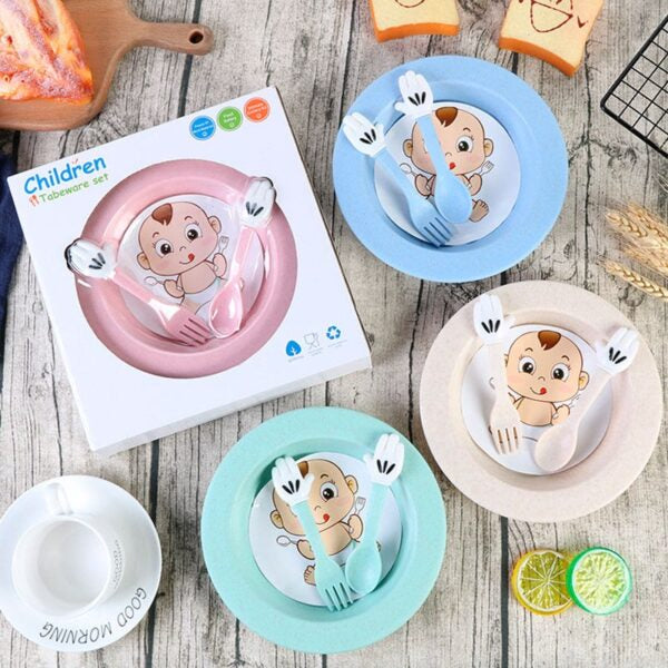 Plato Bambu Baby + Cubiertos Manito
