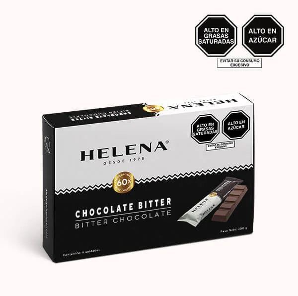 Caja Chocolate Bitter 6 unds de 50gr