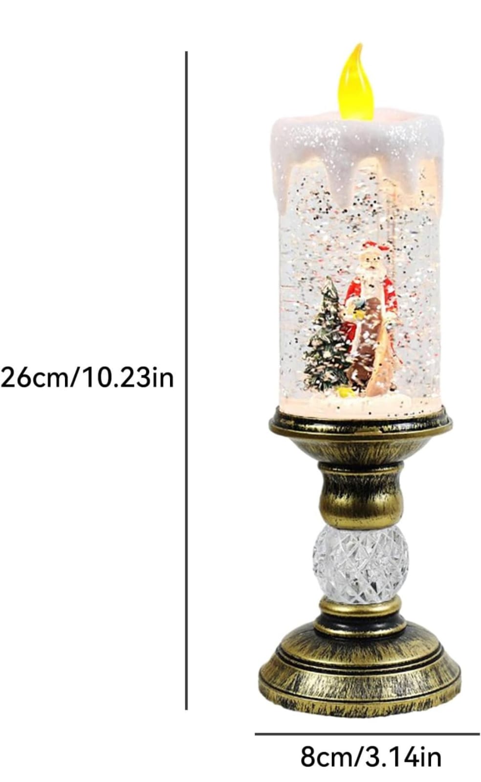 CANDELABRO NAVIDEÑO EN FORMA DE VELO