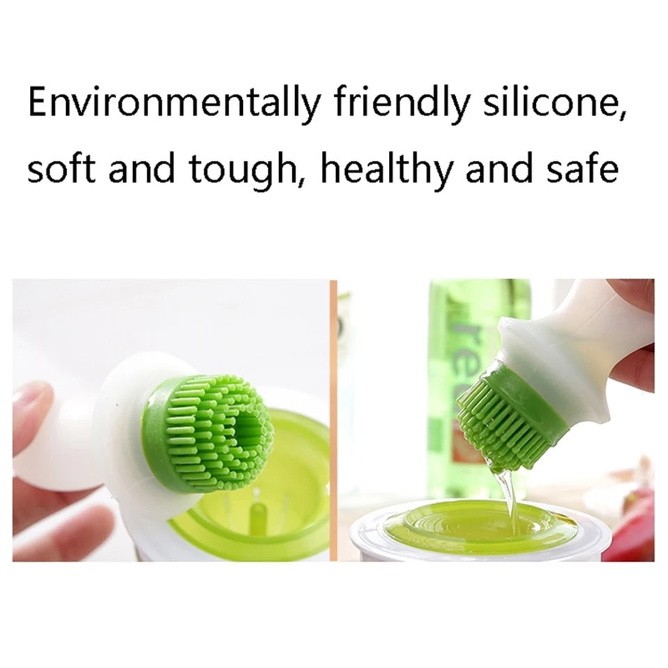 Dispensador de aceite con cepillo