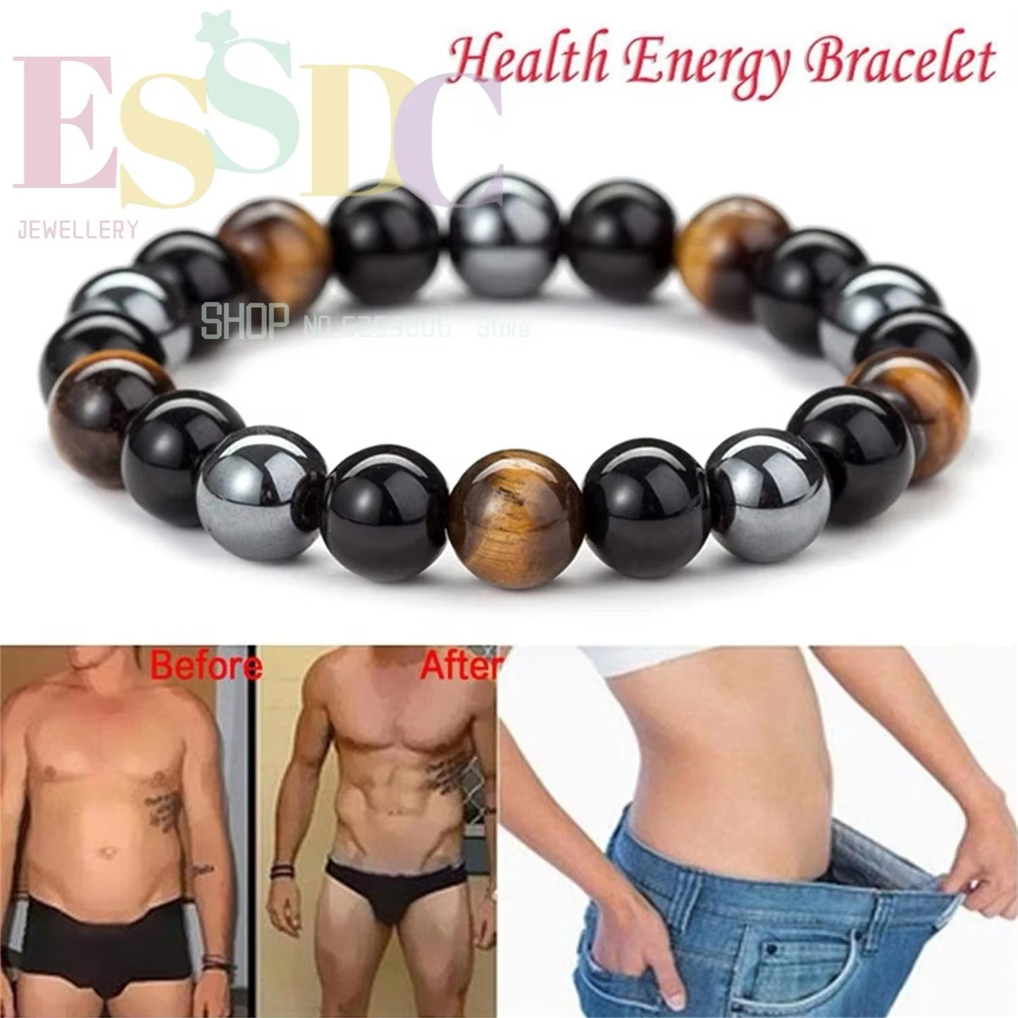 Pulsera magnética de salud (6mm)