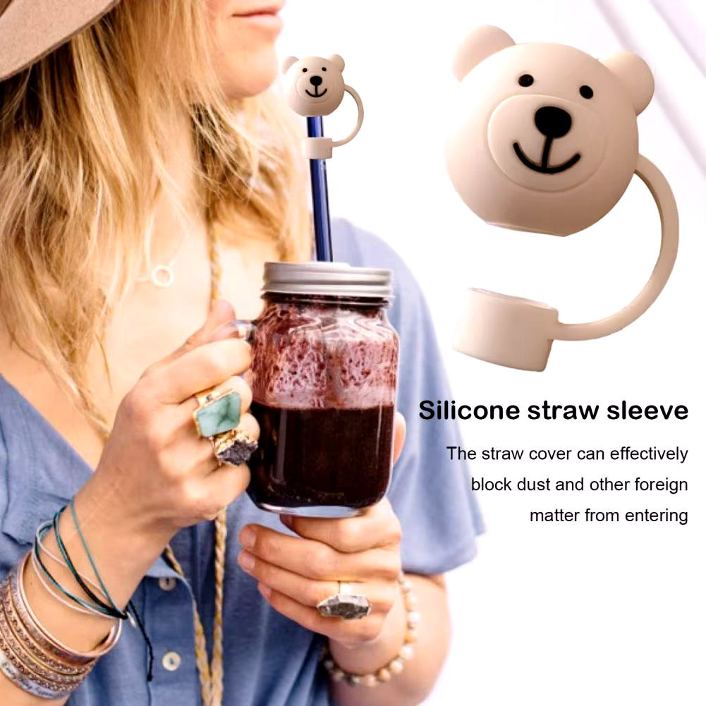 Protector de cañita osito -Bear ( light brown)