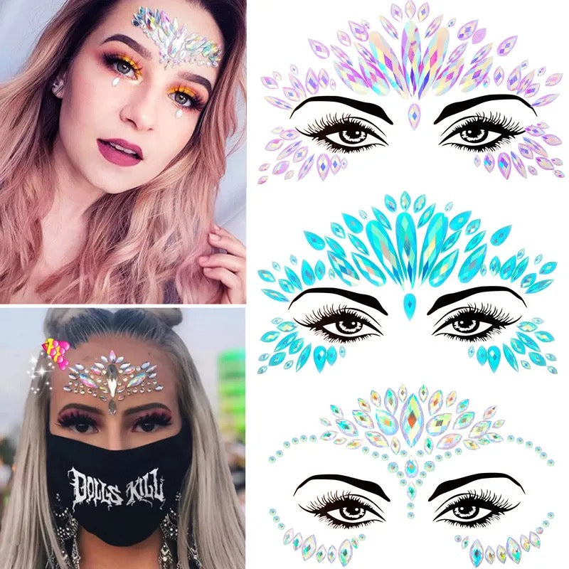Pegatinas para rostro Gemas