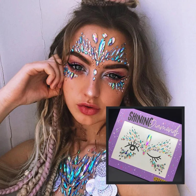 Pegatinas para rostro Gemas
