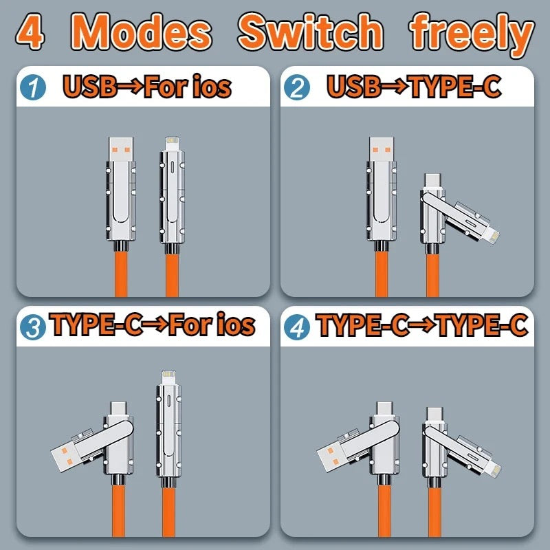 Cable 4 en 1 ( 120 w)